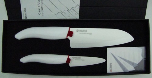 Kyocera SET REGALO Coltello lama75mm + coltello lama 140 Bianco